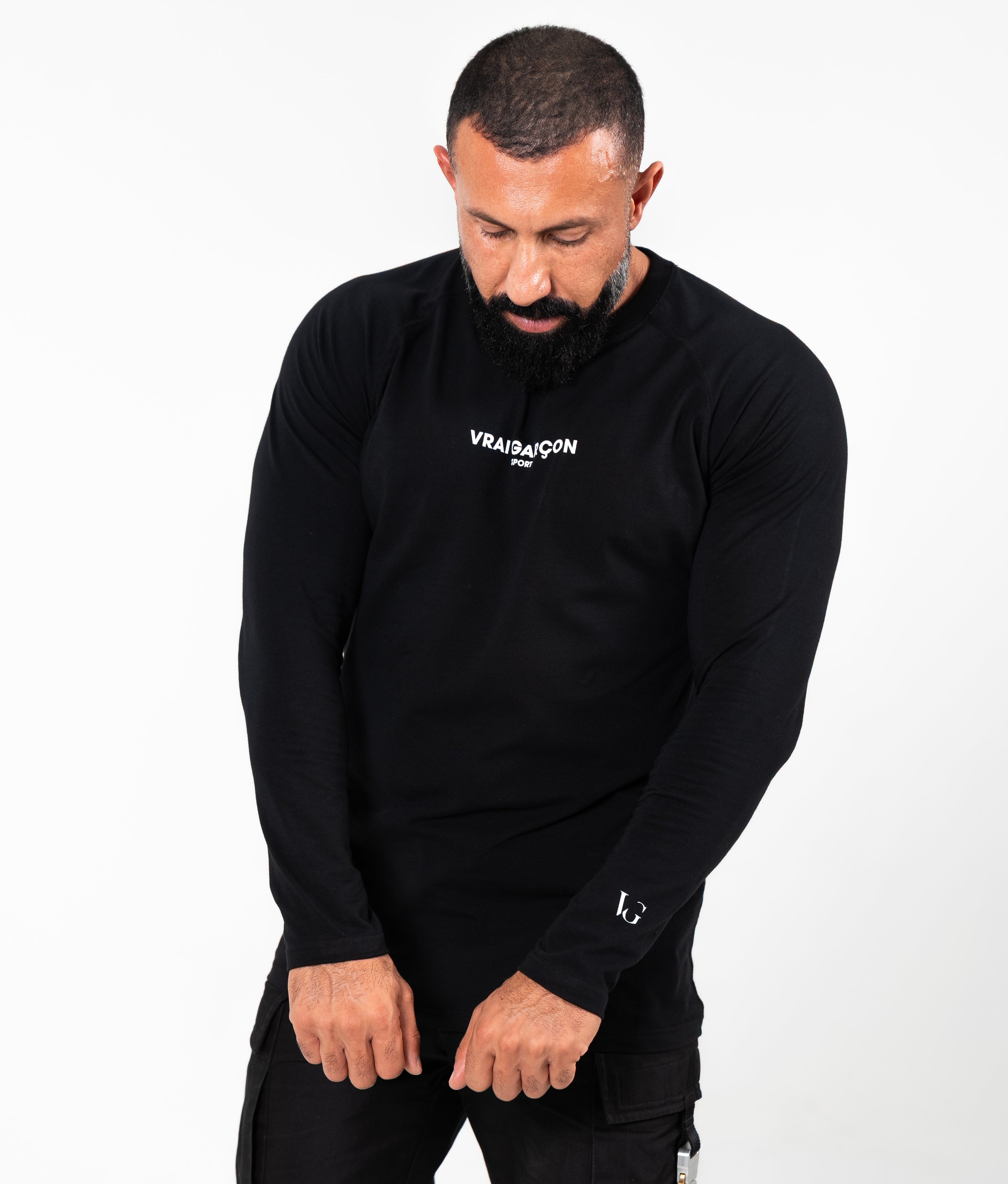 LONGSLEEVE-SHIRT CORE FORM BLACK