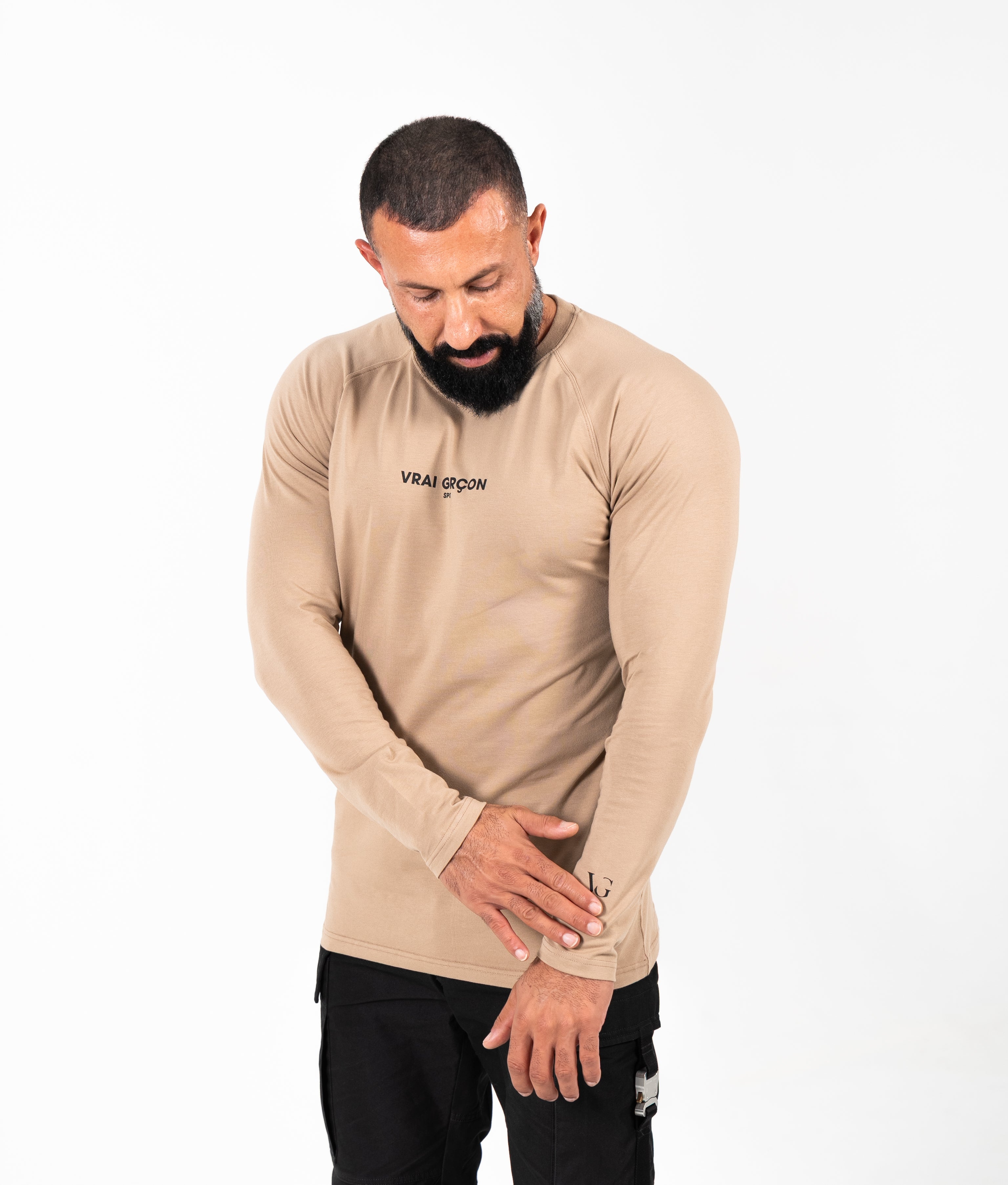 LONGSLEEVE-SHIRT CORE FORM BEIGE