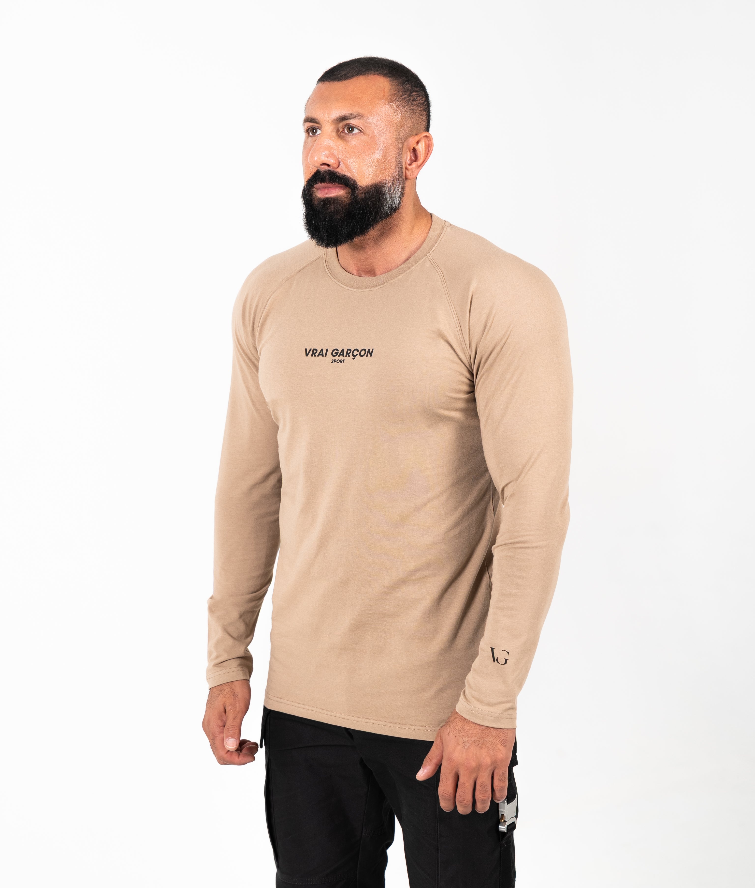 LONGSLEEVE-SHIRT CORE FORM BEIGE