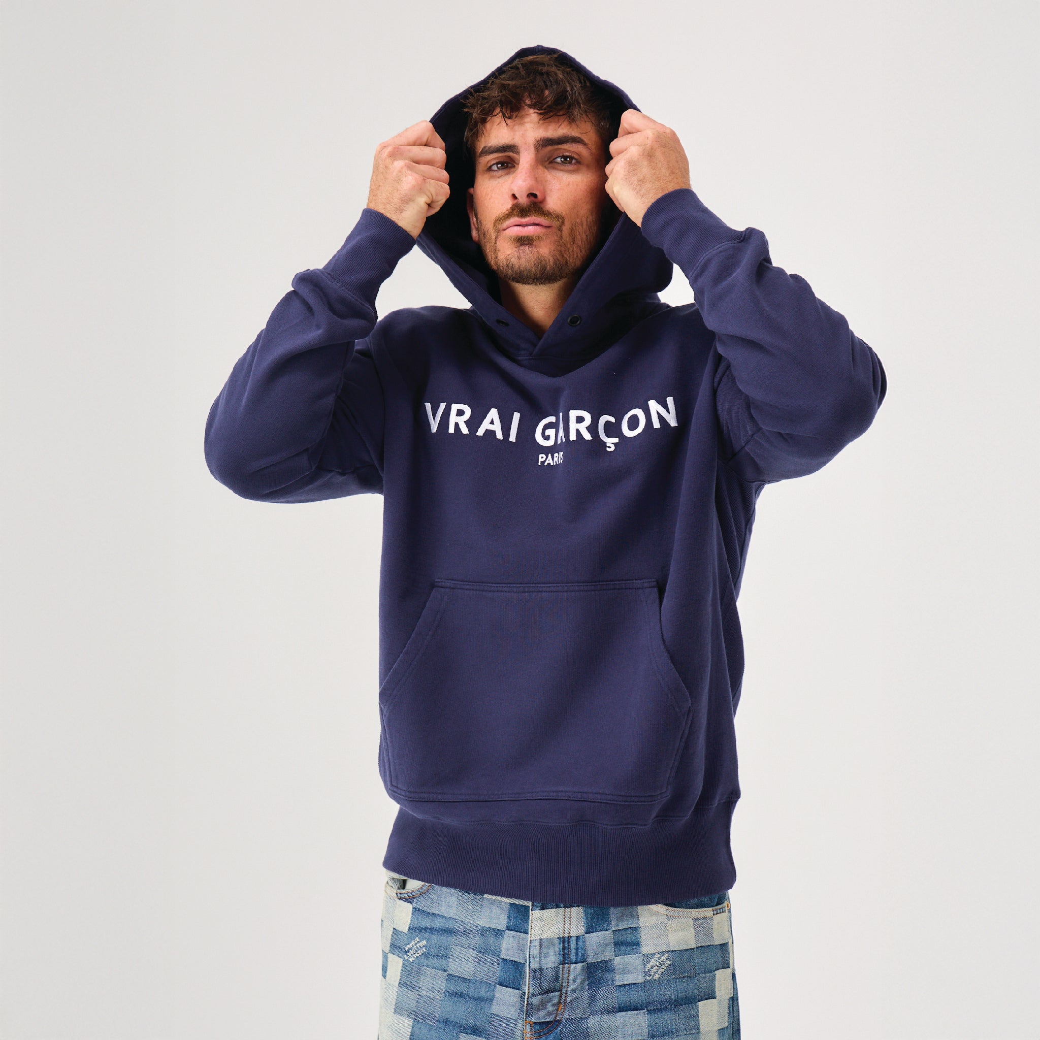HOODIE FIDELIS NAVY - VRAIGARCON PARIS