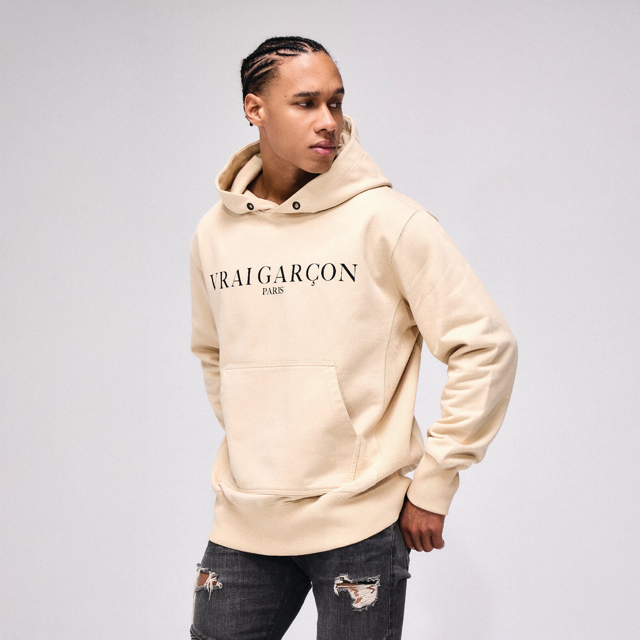 HOODIE VOTUM BEIGE - VRAIGARCON PARIS