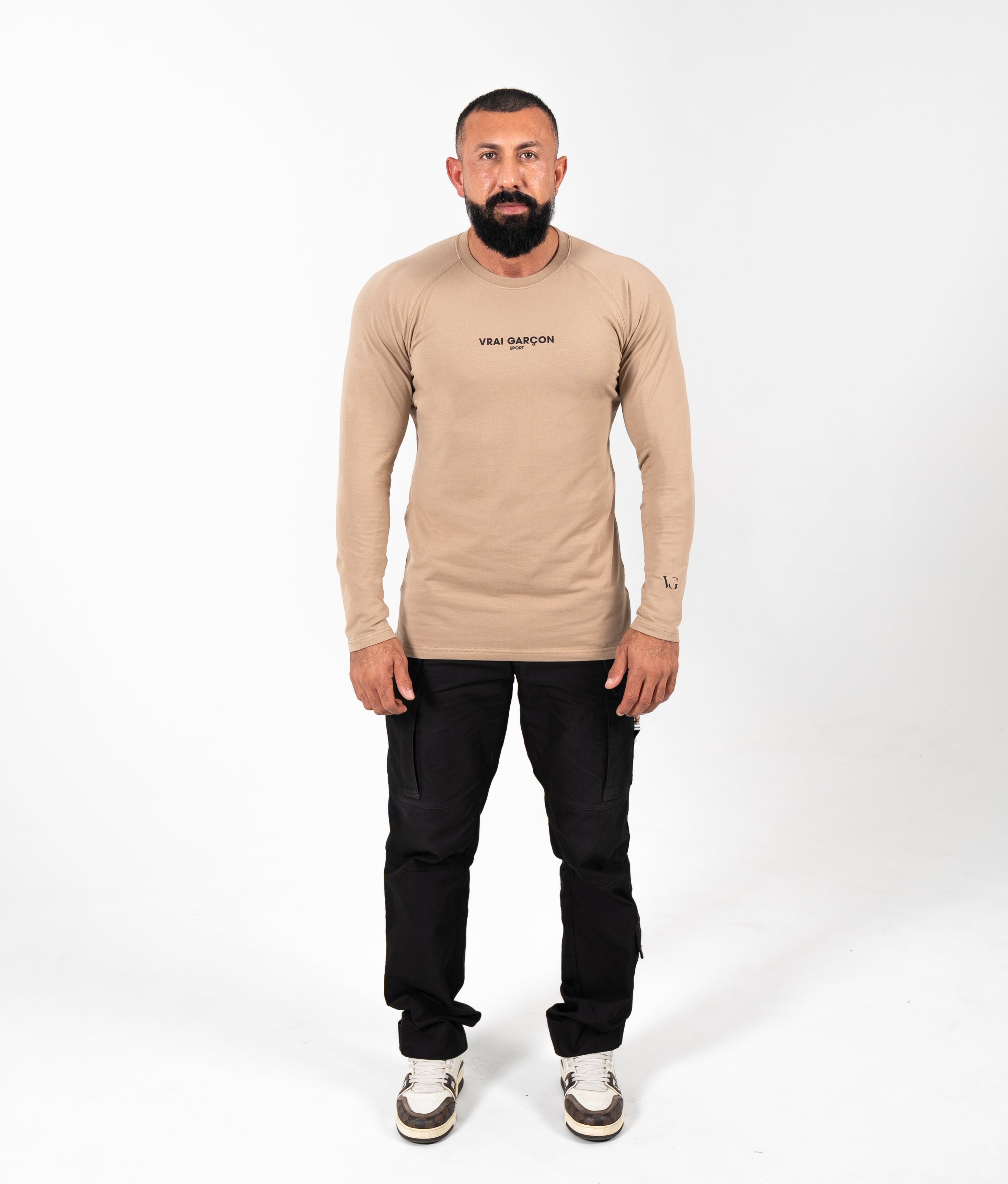 LONGSLEEVE-SHIRT CORE FORM BEIGE