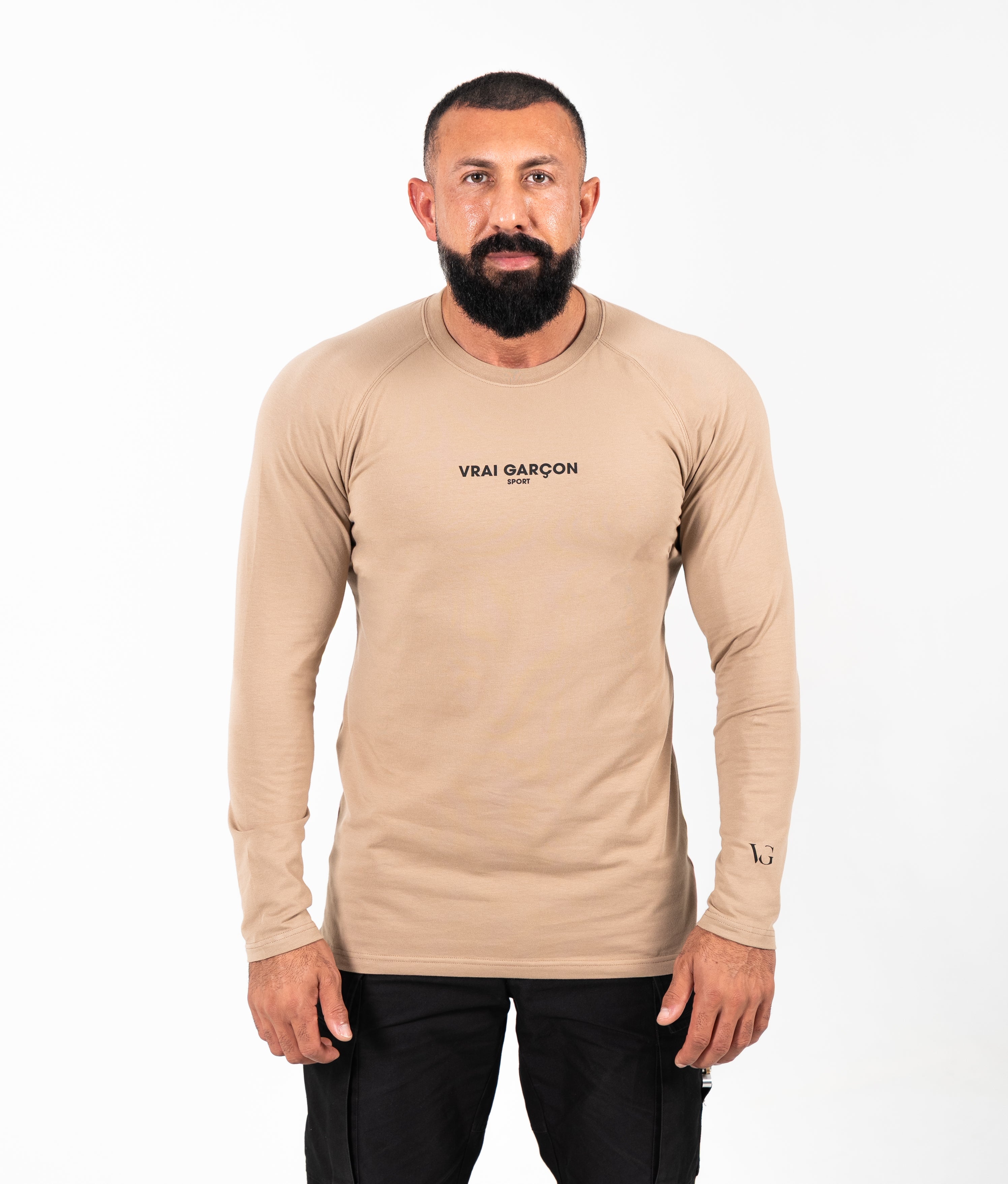 LONGSLEEVE-SHIRT CORE FORM BEIGE