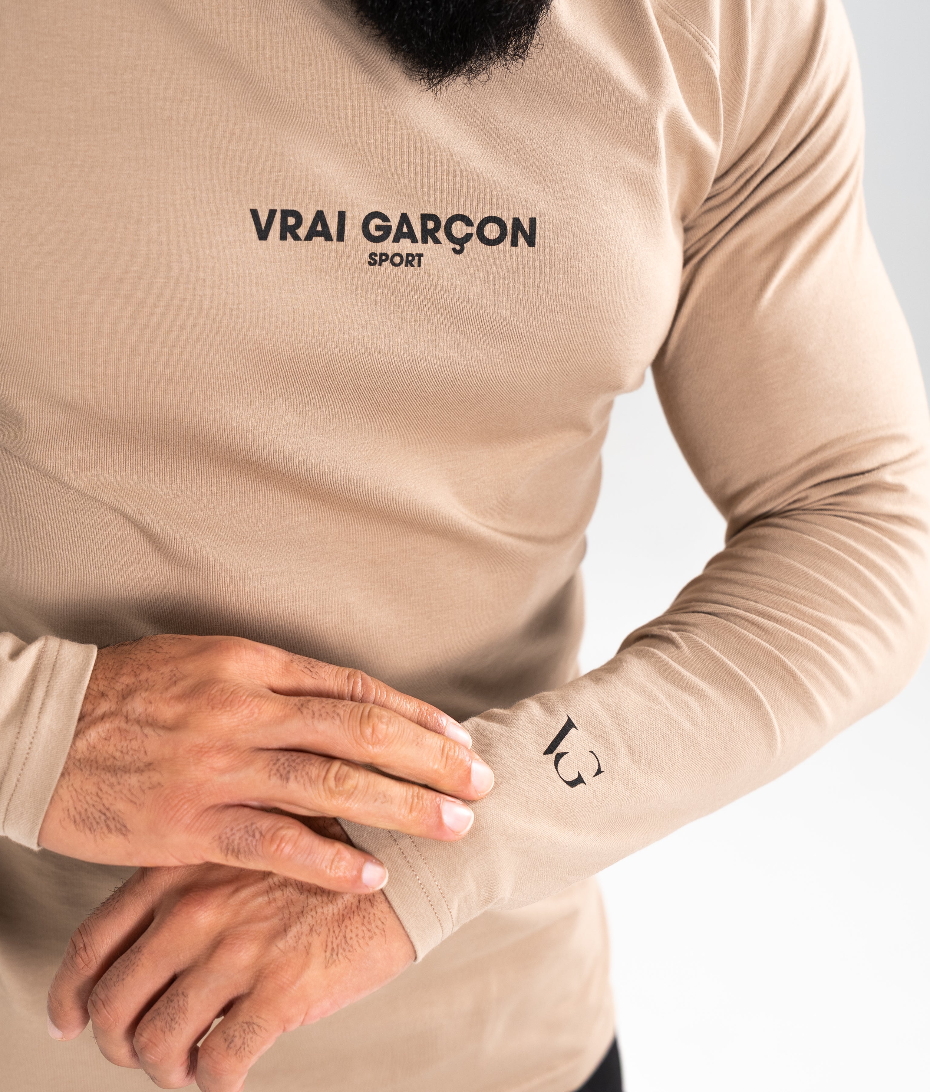 LONGSLEEVE-SHIRT CORE FORM BEIGE