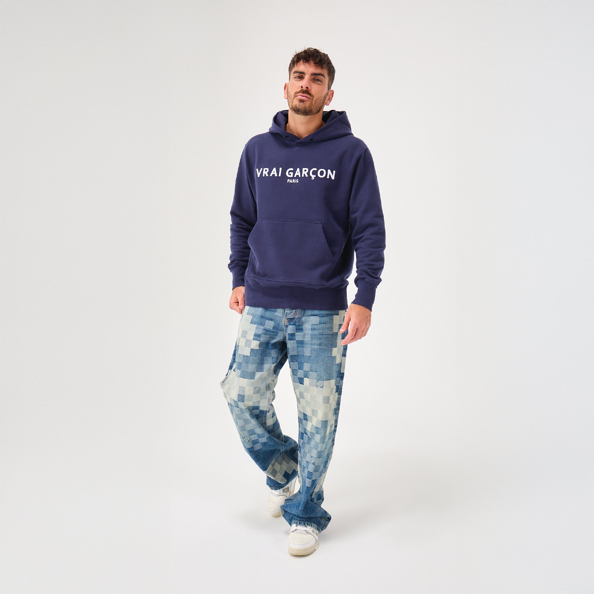 HOODIE FIDELIS NAVY - VRAIGARCON PARIS