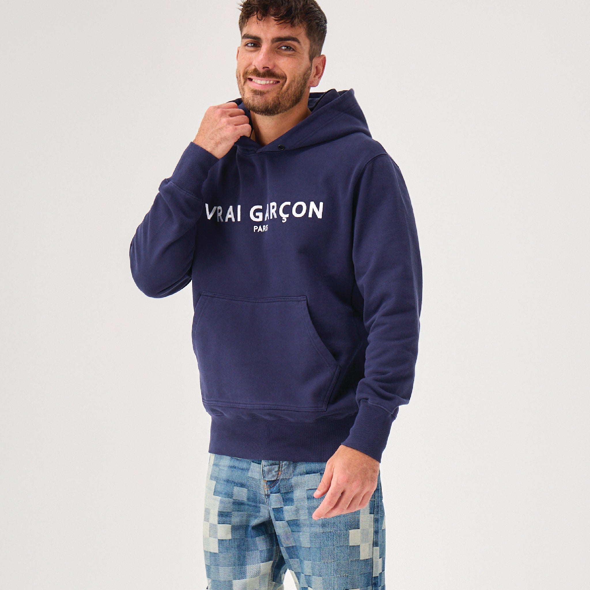 HOODIE FIDELIS NAVY - VRAIGARCON PARIS