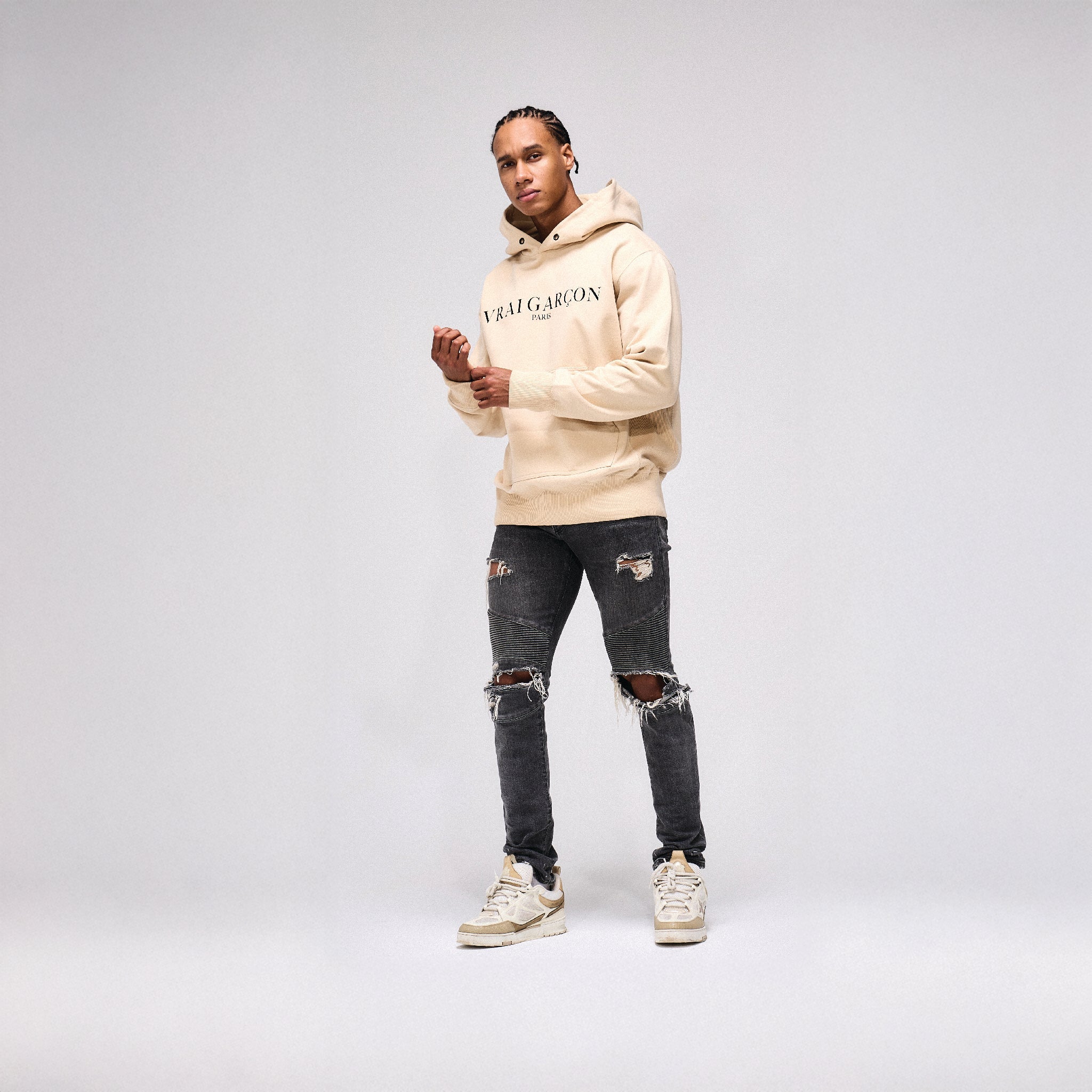 HOODIE VOTUM BEIGE - VRAIGARCON PARIS