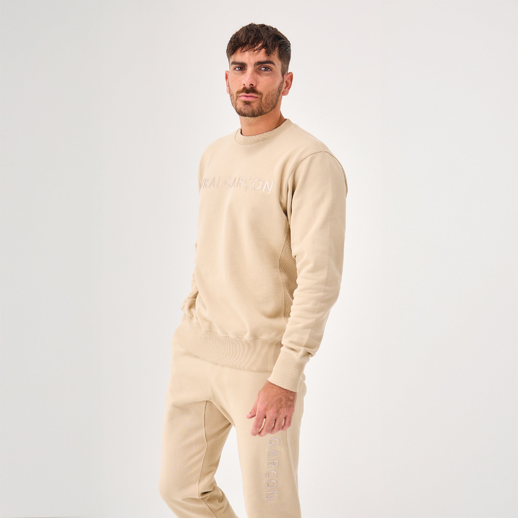 SWEAT IUSTITIA BEIGE - VRAIGARCON PARIS