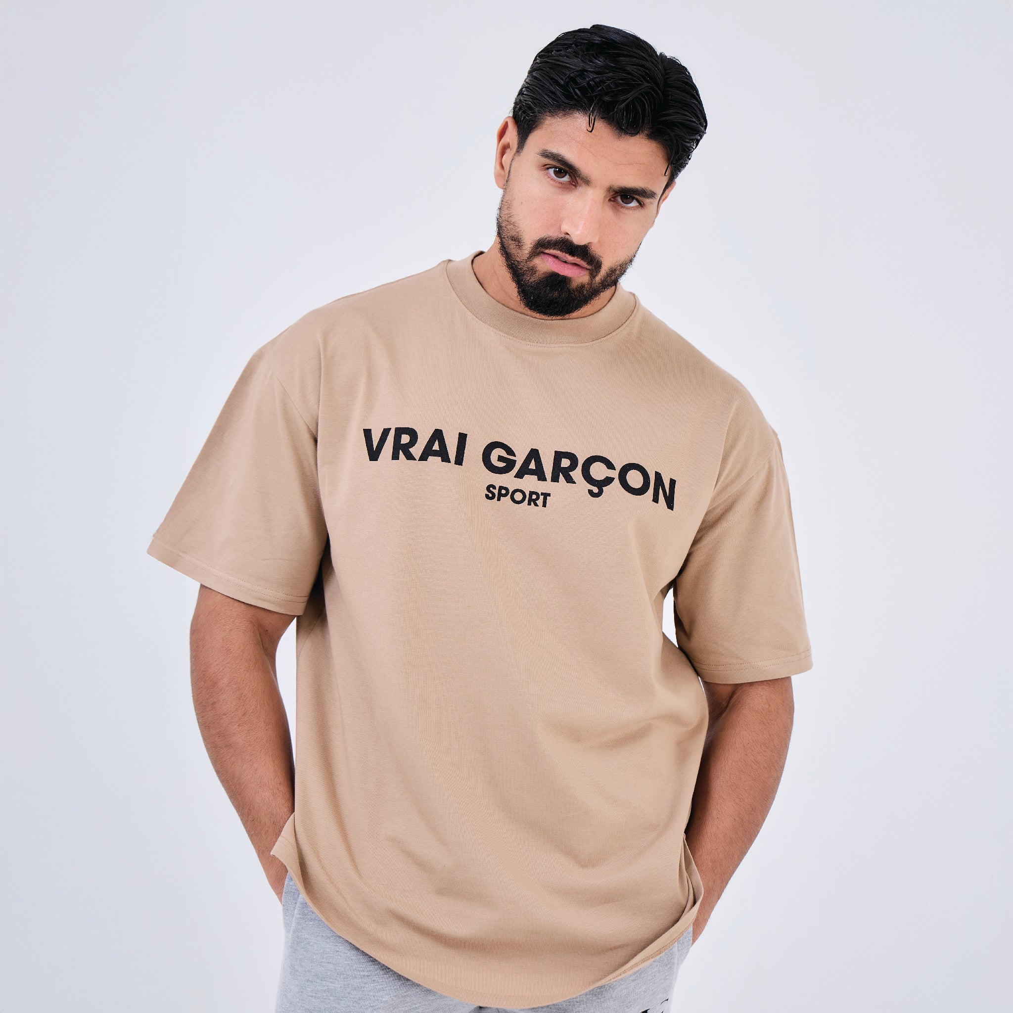 T - SHIRT CAMPIO BEIGE - VRAI GARÇON PARIS